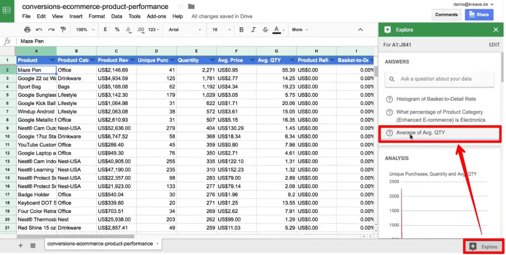 How to Use AI for Data Analysis in Excel or Google Sheets